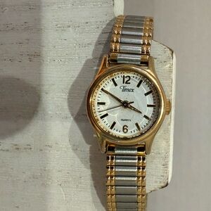 Vintage Timex Two-Tone Gold and Silver Watch